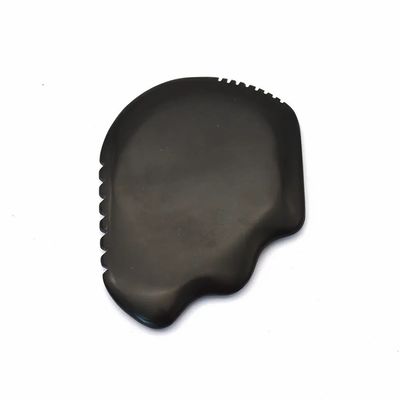 Masajista de estilo chino 2024 Piedra Bian Negro Facial Jade Guasha Gua Sha Escribido Herramienta de masaje para acupuntura SPA