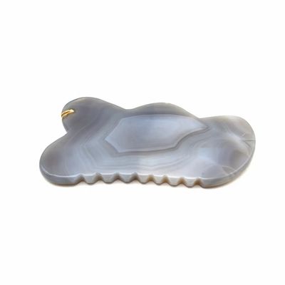 Agate natural hecha a mano Gua Sha raspado herramienta de masaje para la acupuntura tradicional curación