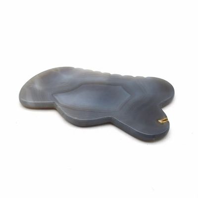 Agate natural hecha a mano Gua Sha raspado herramienta de masaje para la acupuntura tradicional curación