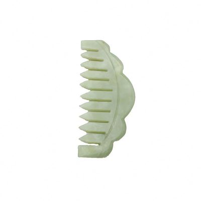 Peinado para el cabello de piedra de jade natural Cuero cabelludo Gua Sha Peinado de masaje Masajista con propiedades de limpieza de meridianos Imagen perfecta