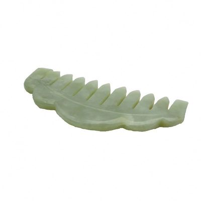 Peinado para el cabello de piedra de jade natural Cuero cabelludo Gua Sha Peinado de masaje Masajista con propiedades de limpieza de meridianos Imagen perfecta