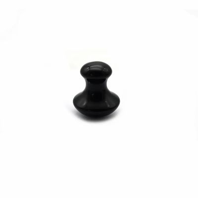 Natural Negro Obsidiano hongo Gua Sha Piedra de masaje de belleza para el cuidado del rostro y el cuerpo
