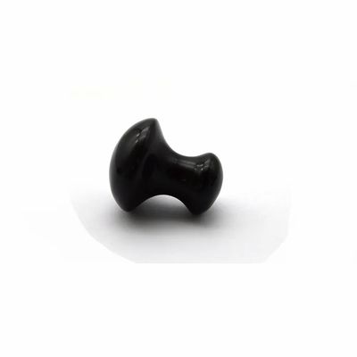 Natural Negro Obsidiano hongo Gua Sha Piedra de masaje de belleza para el cuidado del rostro y el cuerpo