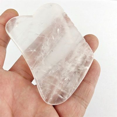 Herramienta de masaje facial Quarzo claro Herramienta de raspado Gua Sha para SPA y tratamiento de acupuntura