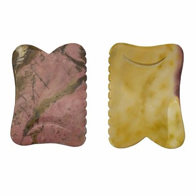 Herramientas de masaje corporal de estilo chino Mookaite para la belleza Guasha Piedra de desecho de cara Gua Sha Piedra Herramienta de masaje de terapia
