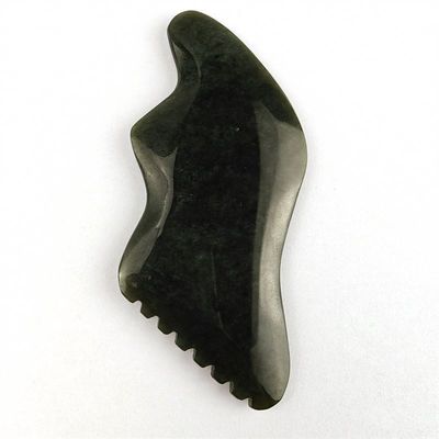 Nefrito natural Gua Sha Masajeador facial con certificado Sí Logotipo personalizado Herramientas de masaje facial de spa