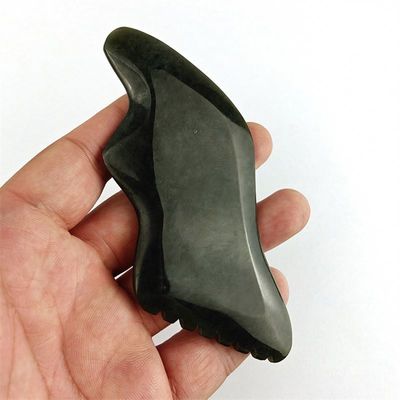 Nefrito natural Gua Sha Masajeador facial con certificado Sí Logotipo personalizado Herramientas de masaje facial de spa