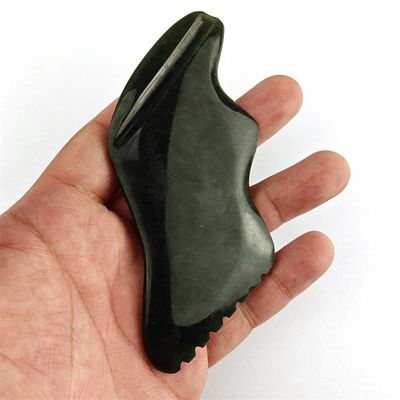 Nefrito natural Gua Sha Masajeador facial con certificado Sí Logotipo personalizado Herramientas de masaje facial de spa