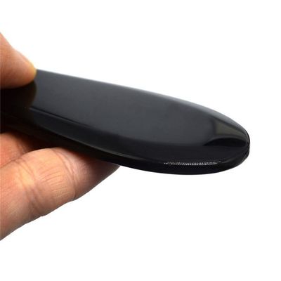 Obsidian en forma de pez Gua Sha Recortes de herramientas de masaje para logotipo personalizado Cara y cuerpo Fuente de alimentación enchufable