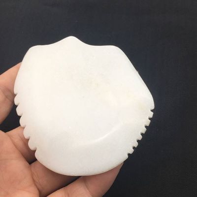 Jade Gua Sha tablero para masaje de cara y cuerpo Jade blanco herramienta de raspado masajista