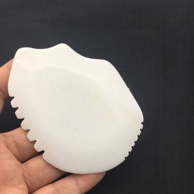 Jade Gua Sha tablero para masaje de cara y cuerpo Jade blanco herramienta de raspado masajista