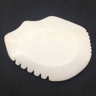 Jade Gua Sha tablero para masaje de cara y cuerpo Jade blanco herramienta de raspado masajista