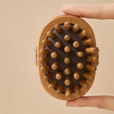 Área de masaje Cuerpo completo de madera Cuerpo meridiano de masaje Cepilla de masaje Gua Sha Peinado de masajeador con bolsa de aire para peinado de masaje de cuero cabelludo