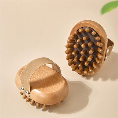 Área de masaje Cuerpo completo de madera Cuerpo meridiano de masaje Cepilla de masaje Gua Sha Peinado de masajeador con bolsa de aire para peinado de masaje de cuero cabelludo