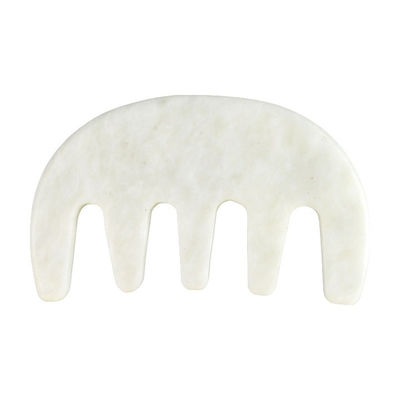 Masajeador de cabeza de spa chino natural blanco Xiuyan Jade Gua Sha Peinado de raspado para 2024 Herramientas de masaje de tendencia