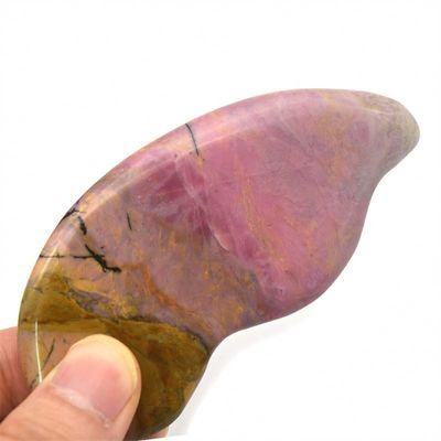 Cuidado de la Salud del Cuerpo Masaje Esencial Rhodochrosite Natural Gua Sha Mascarilla de raspado para la función de cuidado de la salud