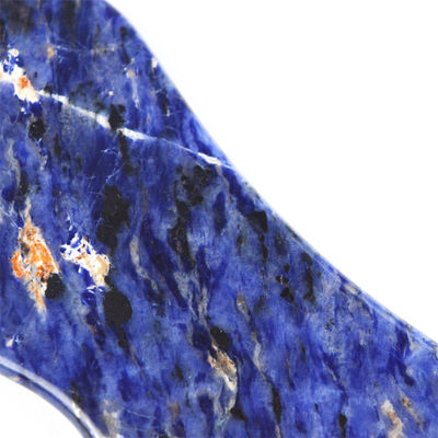 2024 Tendencia de la forma de los labios Azul Sodalite Piedra Gua Sha Mascarilla de raspado para la belleza de la piel del rostro dentro del equipo de masaje corporal