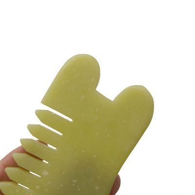 Cuidado de la salud del cuerpo Masaje Natural Xiu Yan Jade Stone raspado Guasha Peinado Cabello Facial Cuero cabelludo Gua Sha Cepillado Herramientas para la cabeza
