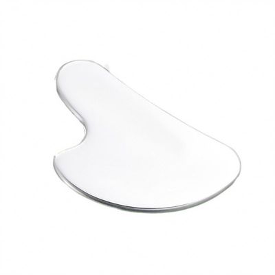 Logotipo personalizado Herramienta de cuidado de la piel de acero inoxidable Tabla Gua Sha en forma de corazón para levantamiento facial Masajista de metal