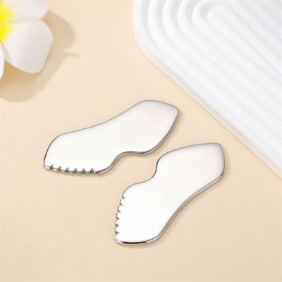 Cuidado de la salud Cuerpo de metal de raspado de la tabla de acero inoxidable Gua Sha herramienta para el logotipo personalizado