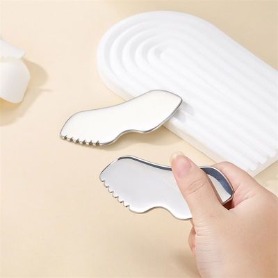 Cuidado de la salud Cuerpo de metal de raspado de la tabla de acero inoxidable Gua Sha herramienta para el logotipo personalizado