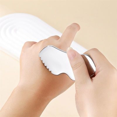 Cuidado de la salud Cuerpo de metal de raspado de la tabla de acero inoxidable Gua Sha herramienta para el logotipo personalizado
