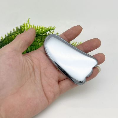 Logotipo personalizado DisponibleD Plata Terahertz Gua Sha Masaje Herramienta de raspado para la belleza facial del Spa de la piel