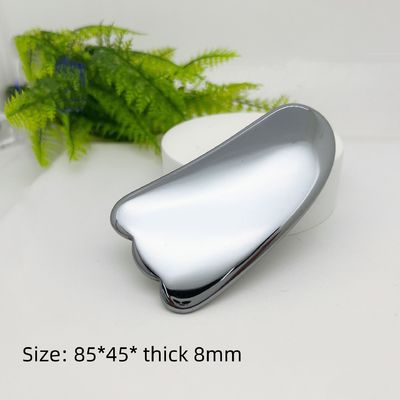 Logotipo personalizado DisponibleD Plata Terahertz Gua Sha Masaje Herramienta de raspado para la belleza facial del Spa de la piel