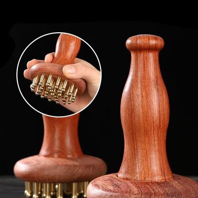 Gua Sha Función de latón Universal Meridiano Masaje peine Masaje corporal Cepillo Relajación del cuero cabelludo y crecimiento del cabello Herramienta de masaje de la cabeza