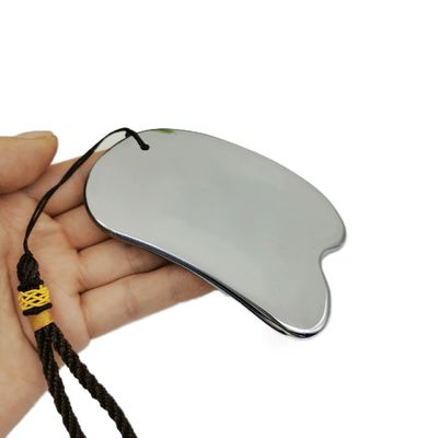 Masajeador facial Piedra energética de plata Tabla de raspado de terahercios THz Gua Sha Herramienta de masaje 2024 Tendencia Productos Energía saludable