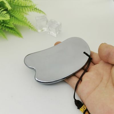 Masajeador facial Piedra energética de plata Tabla de raspado de terahercios THz Gua Sha Herramienta de masaje 2024 Tendencia Productos Energía saludable