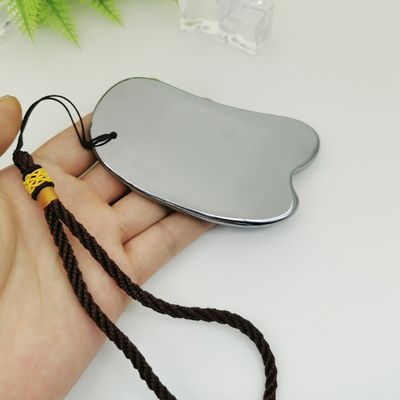 Masajeador facial Piedra energética de plata Tabla de raspado de terahercios THz Gua Sha Herramienta de masaje 2024 Tendencia Productos Energía saludable