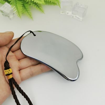Masajeador facial Piedra energética de plata Tabla de raspado de terahercios THz Gua Sha Herramienta de masaje 2024 Tendencia Productos Energía saludable