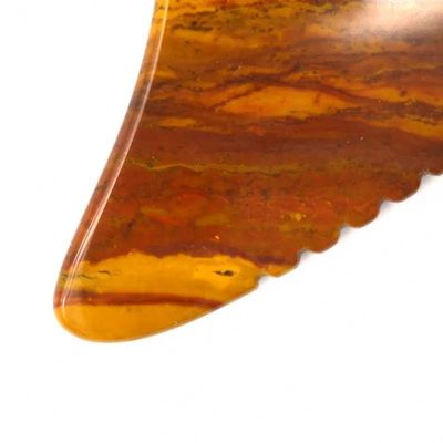 Cuadro de masaje de raspado de Gua Sha Mookaite Jasper Herramienta facial 10cm*7cm*0.6cm Cuadro de masaje certificado ISO9001