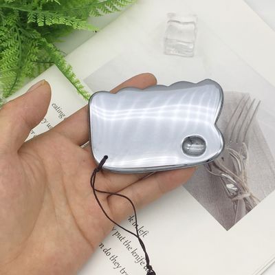 Tipo Terahertz Placa de raspado herramienta de masaje Gua Sha Guasha Tabla para masajeador de cuerpo de espalda Plata