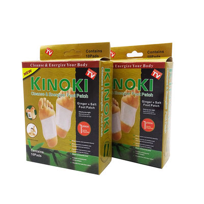 Accesorios para los pies de desintoxicación de hierbas blancas y doradas 100% extracto de bambú natural para aliviar el estrés y limpiar los músculos