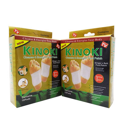 Accesorios para los pies de desintoxicación de hierbas blancas y doradas 100% extracto de bambú natural para aliviar el estrés y limpiar los músculos