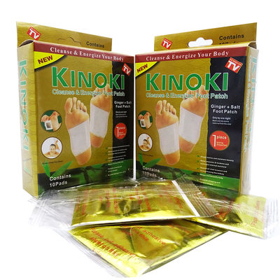 Accesorios para los pies de desintoxicación de hierbas blancas y doradas 100% extracto de bambú natural para aliviar el estrés y limpiar los músculos