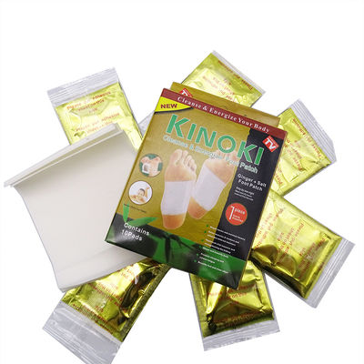 Accesorios para los pies de desintoxicación de hierbas blancas y doradas 100% extracto de bambú natural para aliviar el estrés y limpiar los músculos
