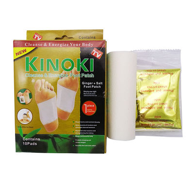 Limpieza natural profunda 10 almohadillas para los pies de jengibre y 10 láminas adhesivas para aliviar el estrés