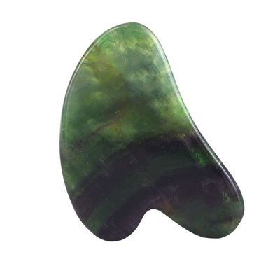 2024 Forma de corazón Arco iris Fluorito Gua Sha Masaje Herramienta de raspado para el Spa corporal
