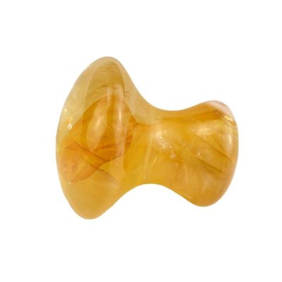 Equipo de masaje corporal Citrino amarillo natural forma hongo Gua Sha Piedra de masaje para la belleza facial y el cuidado de la piel