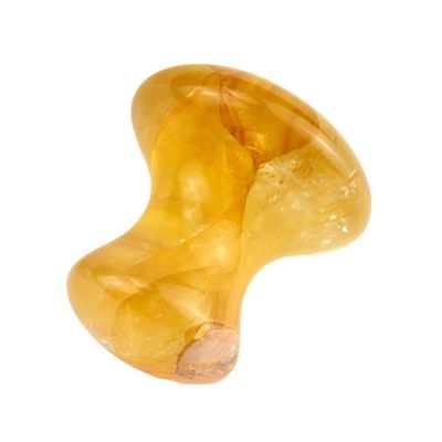 Equipo de masaje corporal Citrino amarillo natural forma hongo Gua Sha Piedra de masaje para la belleza facial y el cuidado de la piel