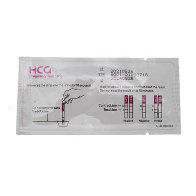 Precisión de la prueba de banda de HCG Embarazo Más del 99% de detección temprana para la banda interna Tamaño 80*3mm