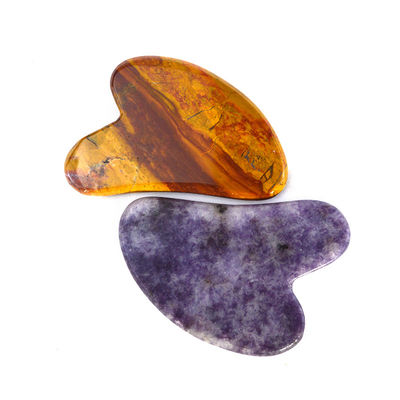 Equipo de masaje corporal Jade Stone Facial Skincare Scraper Logotipo personalizado Masajista en forma de corazón para el rejuvenecimiento facial