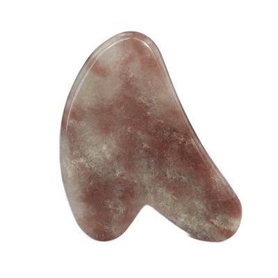 2024 Fresa Natural Cristal Jade Gua Sha Forma de Corazón Cara Raspando Masaje Guasha Tabla para el área de masaje de todo el cuerpo