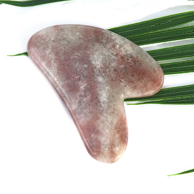 2024 Fresa Natural Cristal Jade Gua Sha Forma de Corazón Cara Raspando Masaje Guasha Tabla para el área de masaje de todo el cuerpo