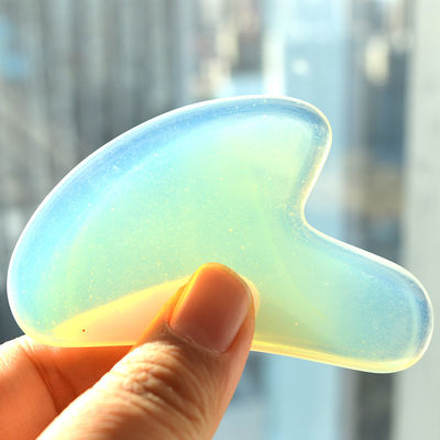 Herramienta de belleza Logotipo personalizado disponible tabla de raspado de ópal gua sha para masaje facial