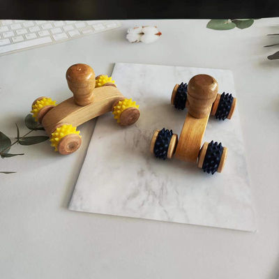 Equipo de masaje corporal 2024 Llegadas Naturales Eco Amigable Artesanía hecha a mano de madera Gua Sha Roller de masajeador para herramientas de masaje