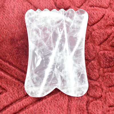 Propiedades Equipo de masaje de músculos corporales 2024 Llegadas Cuarzo claro Gua Sha Rock Cristal Guasha piedra preciosa Herramienta de escultor